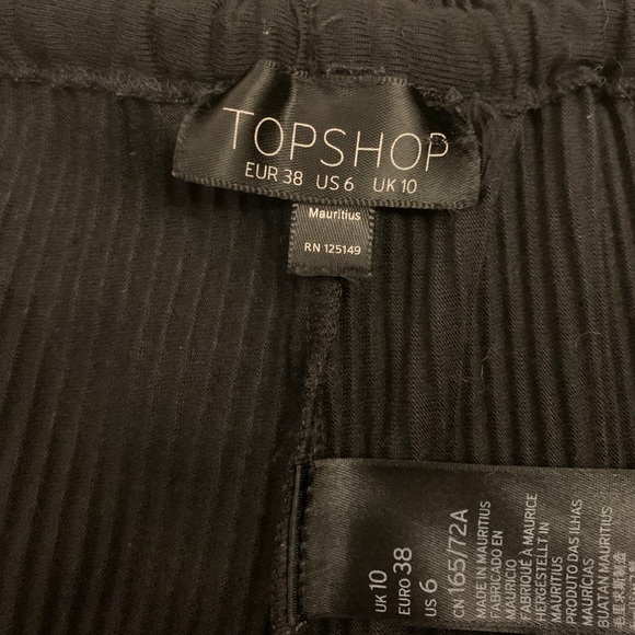 TopShop High Waisted Ribbed Pants - Picture 3 of 3